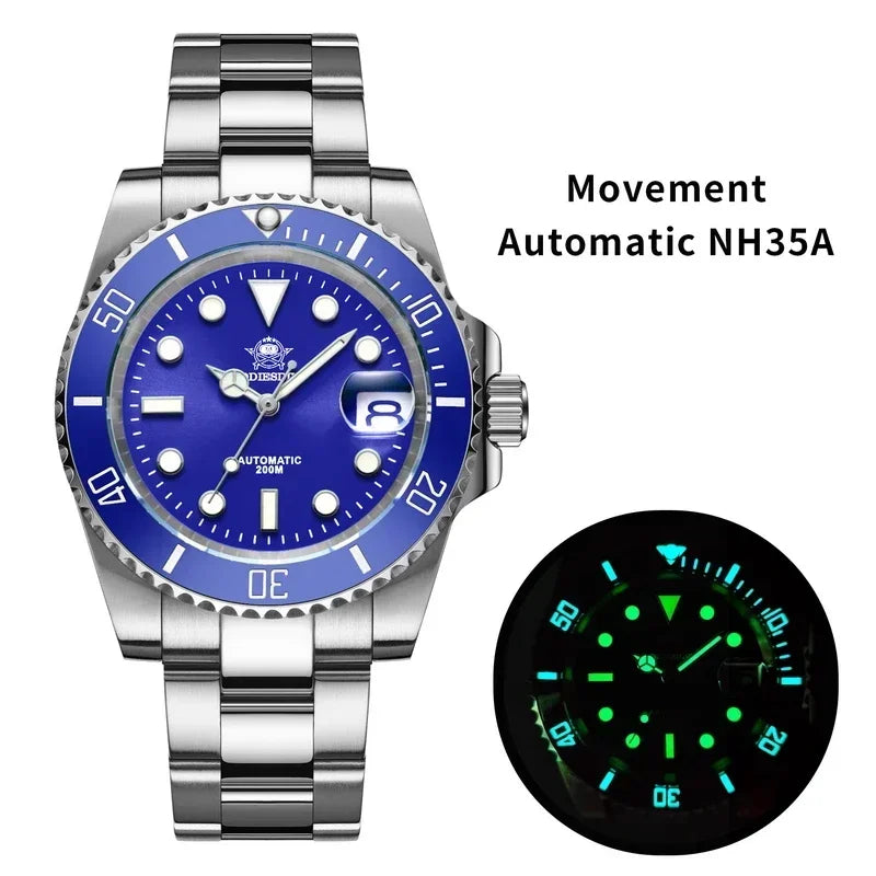 Addiesdive Submariner Homage Watches 200m Diving Super Luminous Watches - Addiesdive