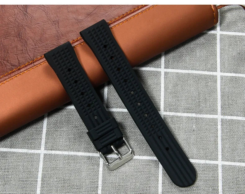 Premium Soft Rubber Waffle Universal Replacement Watch Band