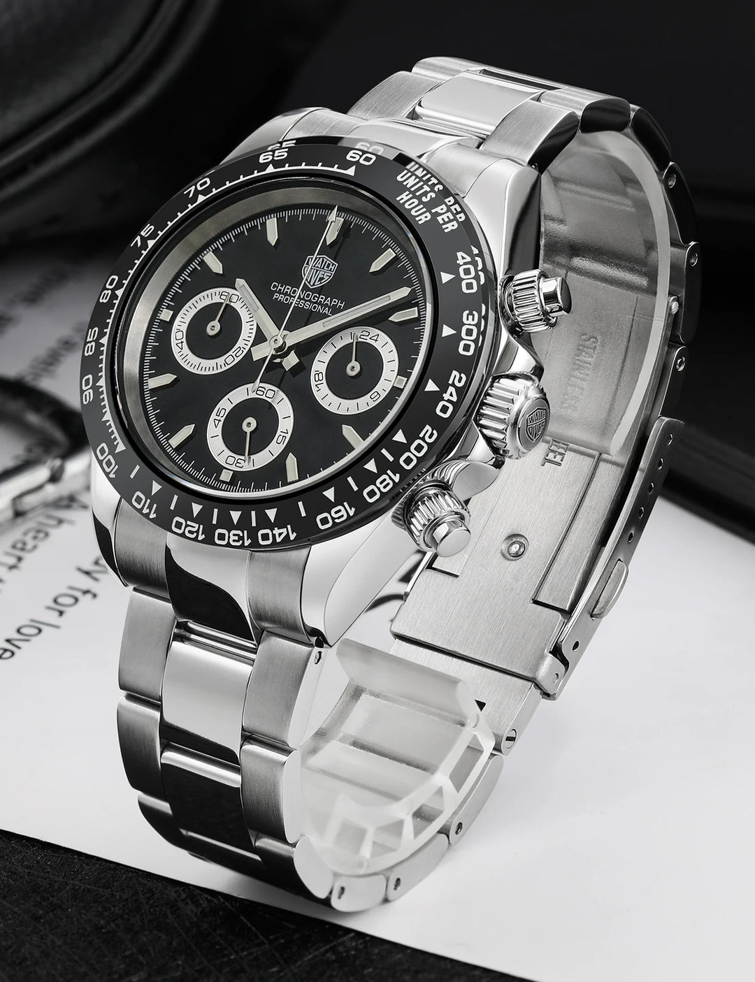 Watchdives WD16500 Chronograph VK63 Super Luminous Daytona Homage Watches Watches - Watchdives