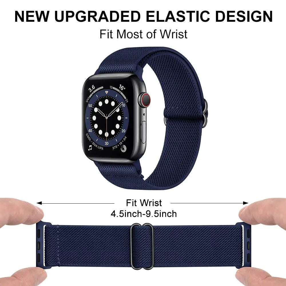 Scrunchie Adjustable Elastic Nylon Apple Watch Bands For All Series - VivaStraps | Viva Timepiece