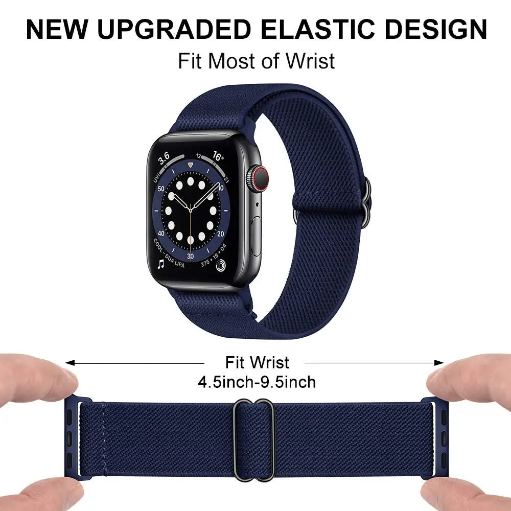 Scrunchie Adjustable Elastic Nylon Apple Watch Bands For All Series Watch Accessories - VivaStraps