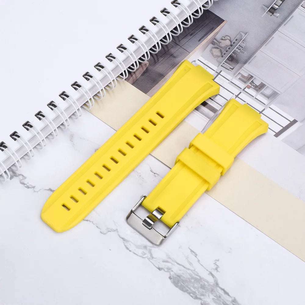 Replacement Rubber Strap Band For Submariner Apple watch Mod Kit Set Yellow - VivaStraps | Viva Timepiece