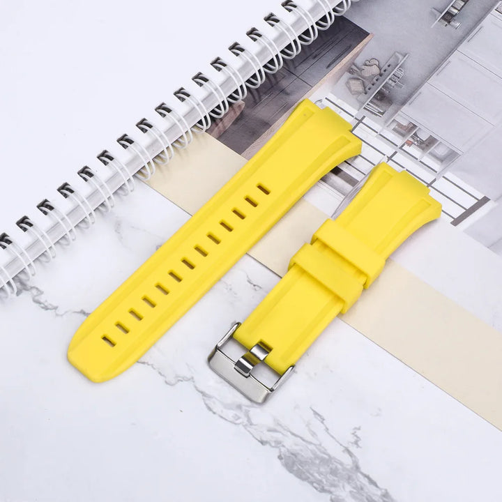 Replacement Rubber Strap Band For Submariner Apple watch Mod Kit Set Yellow Watch Accessories - VivaStraps