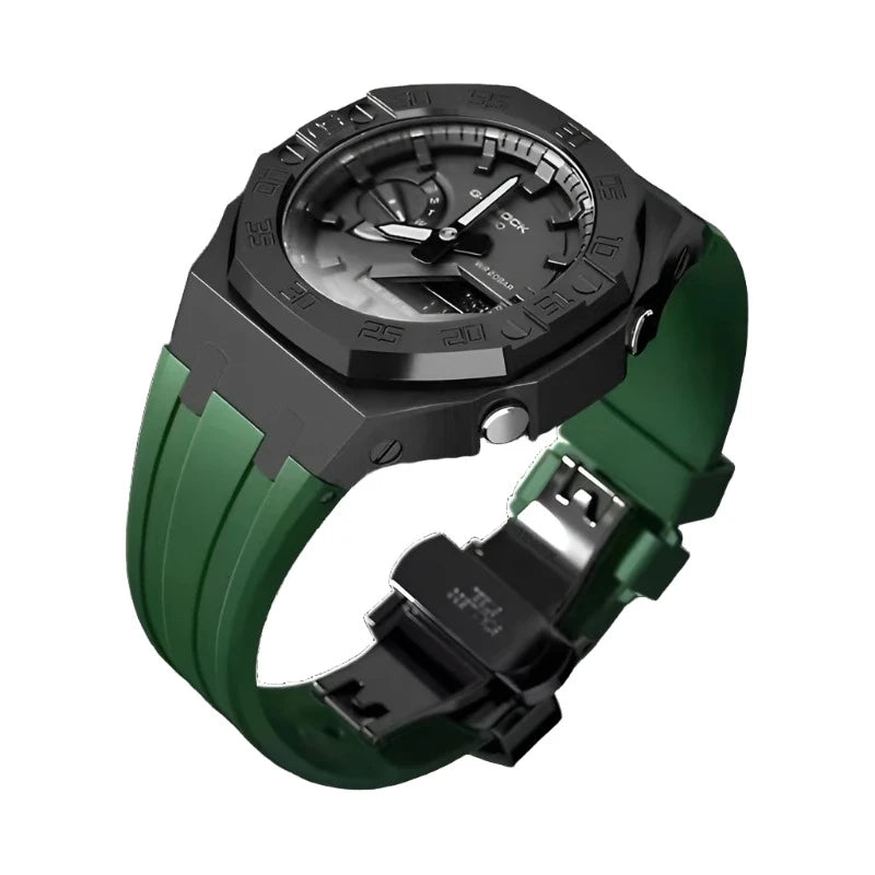 Casio G-Shock Casioak Gen 4 Numeric Bezel Metal Mod Kit For GA-2100, GA-2110, GA-B2100 Viva Timepiece Green-Black For GA-2100 GA-B2100  - 1005005127734662-United States-Green-Black-For GA-2100