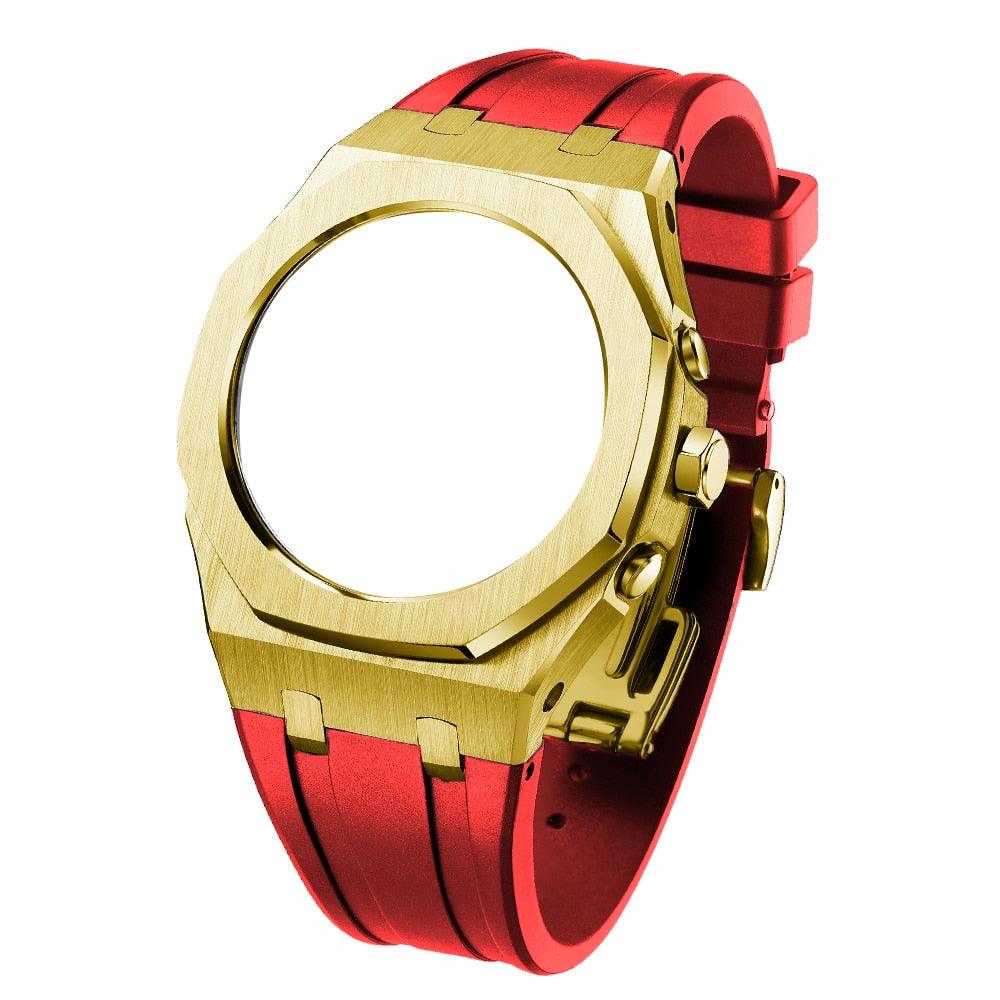 Casio G-Shock Gen 5 Casioak Metal Mod Kit For GA2100 GA2110 GA-B2100 Viva Timepiece Gold Red For GA2100 2110  - 3256804942327940-Gold-Red-For GA2100 2110