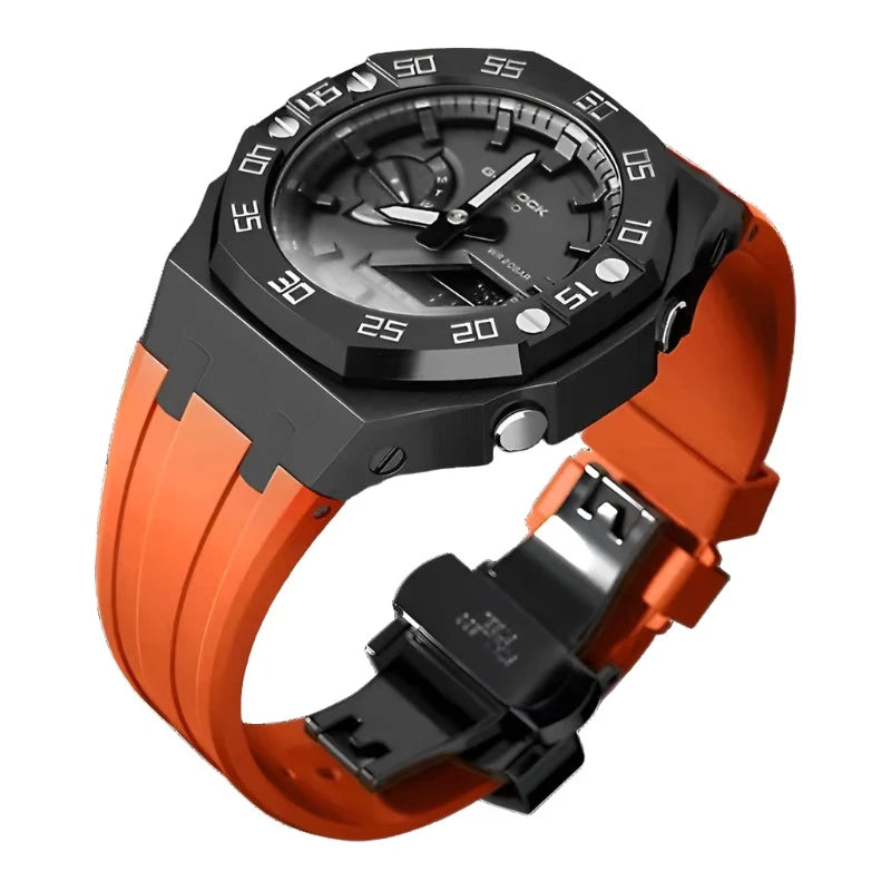 Casio G-Shock Casioak Gen 4 Numeric Bezel Metal Mod Kit For GA-2100, GA-2110, GA-B2100 Viva Timepiece Orange-black-S For GA-2100 GA-B2100  - 1005005127734662-United States-Orange-black-S-For GA-2100