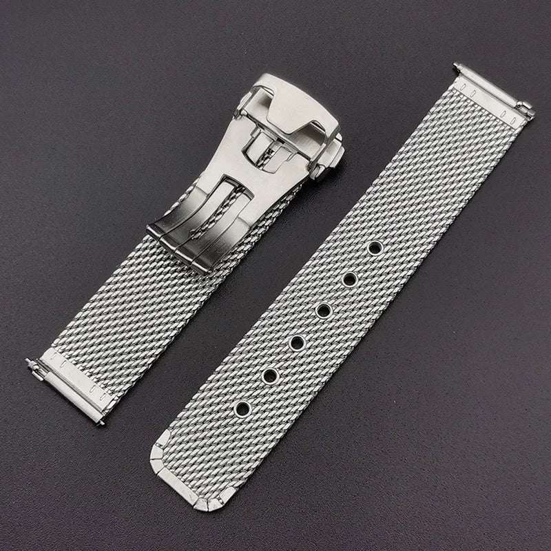 Mesh Stainless Steel Replacement Strap for Omega 007 Seamaster Diver 300 Watch Accessories - VivaStraps