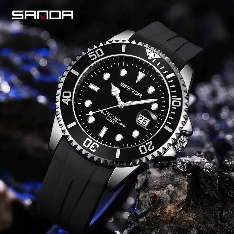 Sanda Submariner Date Quartz Homage Watch Sanda    - 