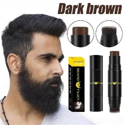 Waterproof Beard Filling Stamp, Beard Brush Enhancer Moustache Bellezon New Dark Brown   - 1005007403423280-New Dark Brown