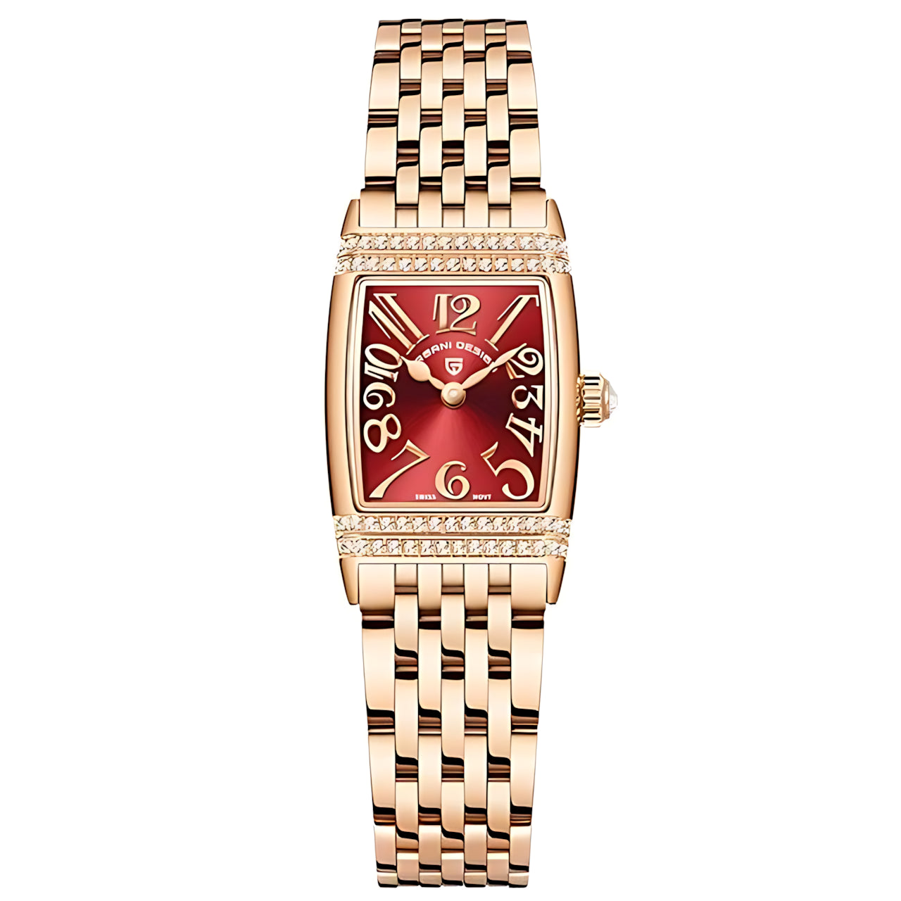 Pagani Design 22mm Luxury Women Quartz Watches Pagani Design Gold red   - 1005006384220381-Gold red