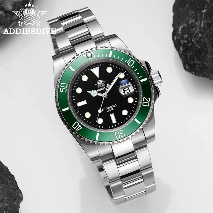 Addiesdive Submariner Homage Watches 200m Diving Super Luminous Watches - Addiesdive