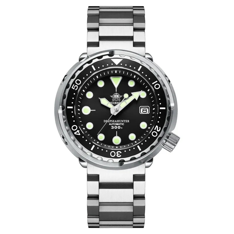 Addiesdive Tuna MY-H5 300M Automatic NH35 Diver Homage Watch Black Oyster Bracelet NH35 Watches - Addiesdive