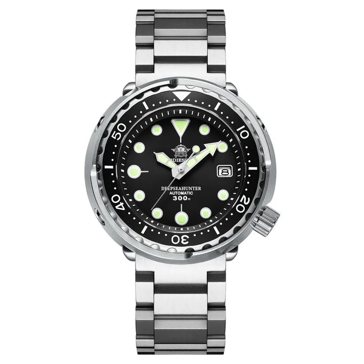 Addiesdive Tuna MY-H5 300M Automatic NH35 Diver Homage Watch Black Oyster Bracelet NH35 Watches - Addiesdive