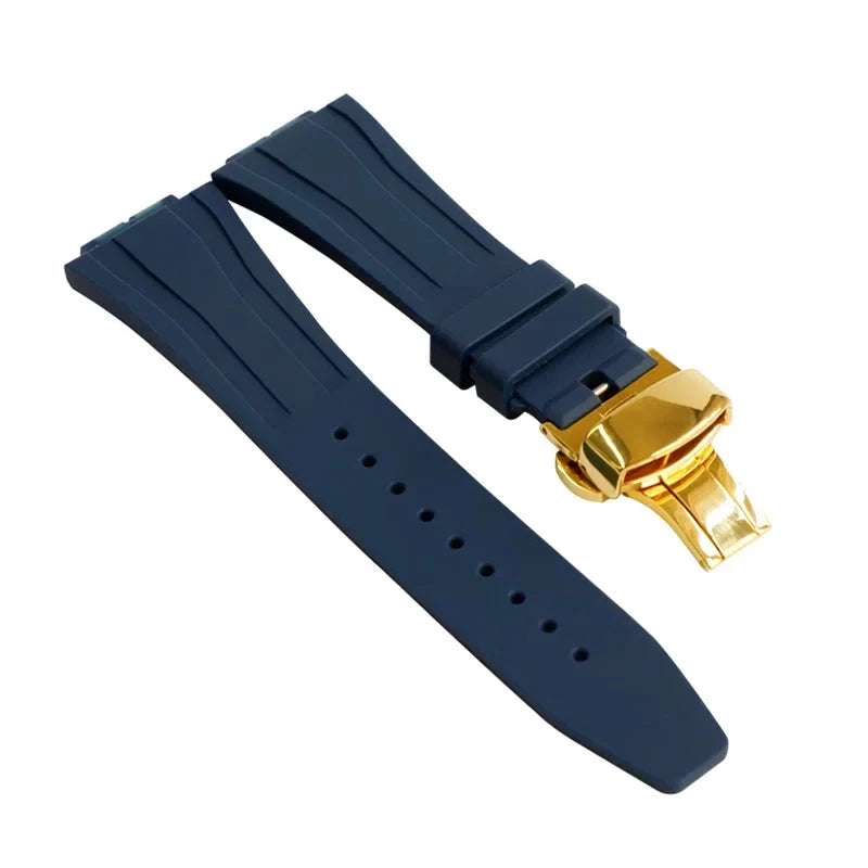 Replacement Fluorine Rubber Strap Butterfly Clasp for Casio G-Shock GA-2100 GM-2100 GA-2110 GM-5600 Viva Timepiece Blue-Gold-Butterfly Clasp GA-2100  - 1005005656984317-Blue-Gold-02-GA-2100-CHINA