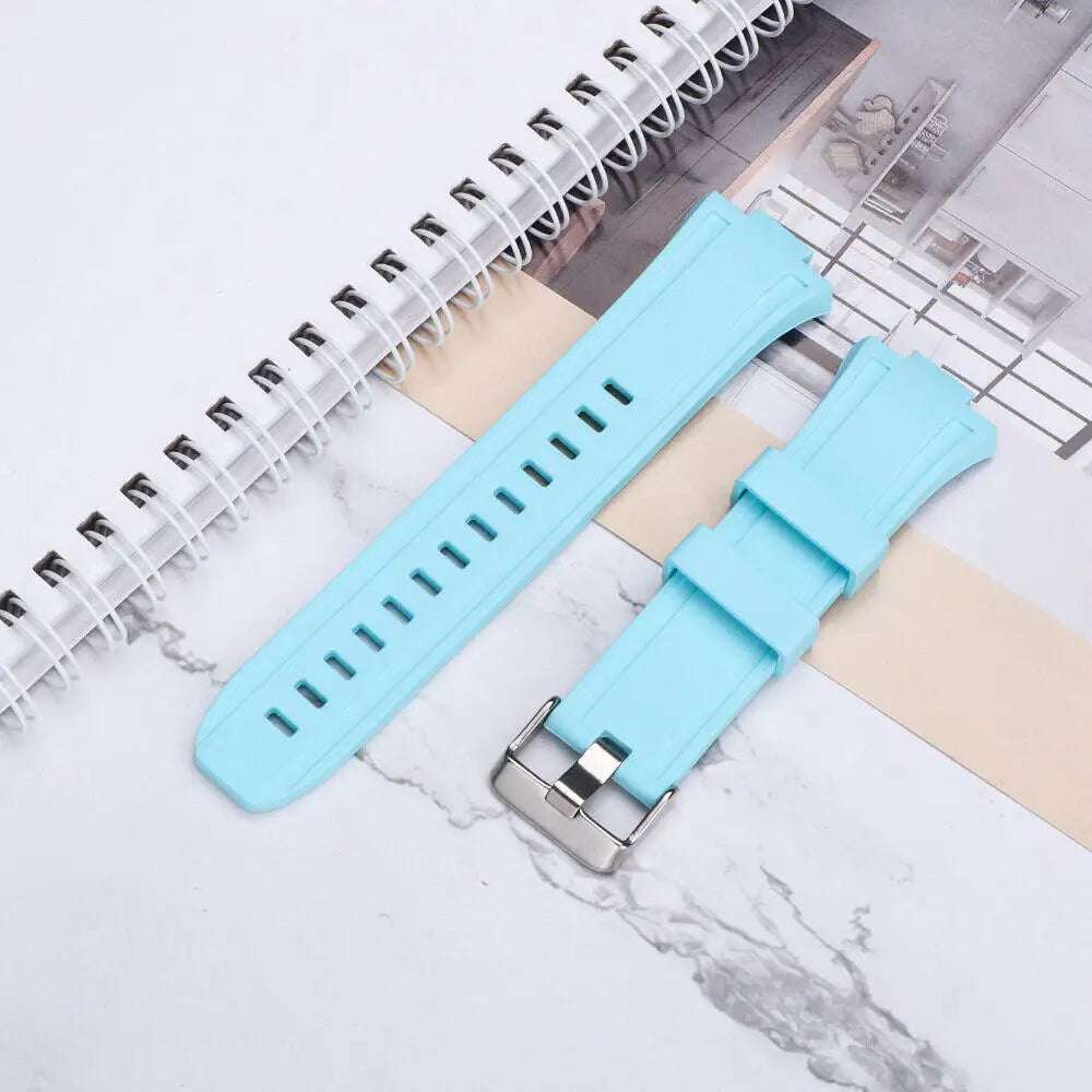 Replacement Rubber Strap Band For Submariner Apple watch Mod Kit Set Sky Blue - VivaStraps | Viva Timepiece