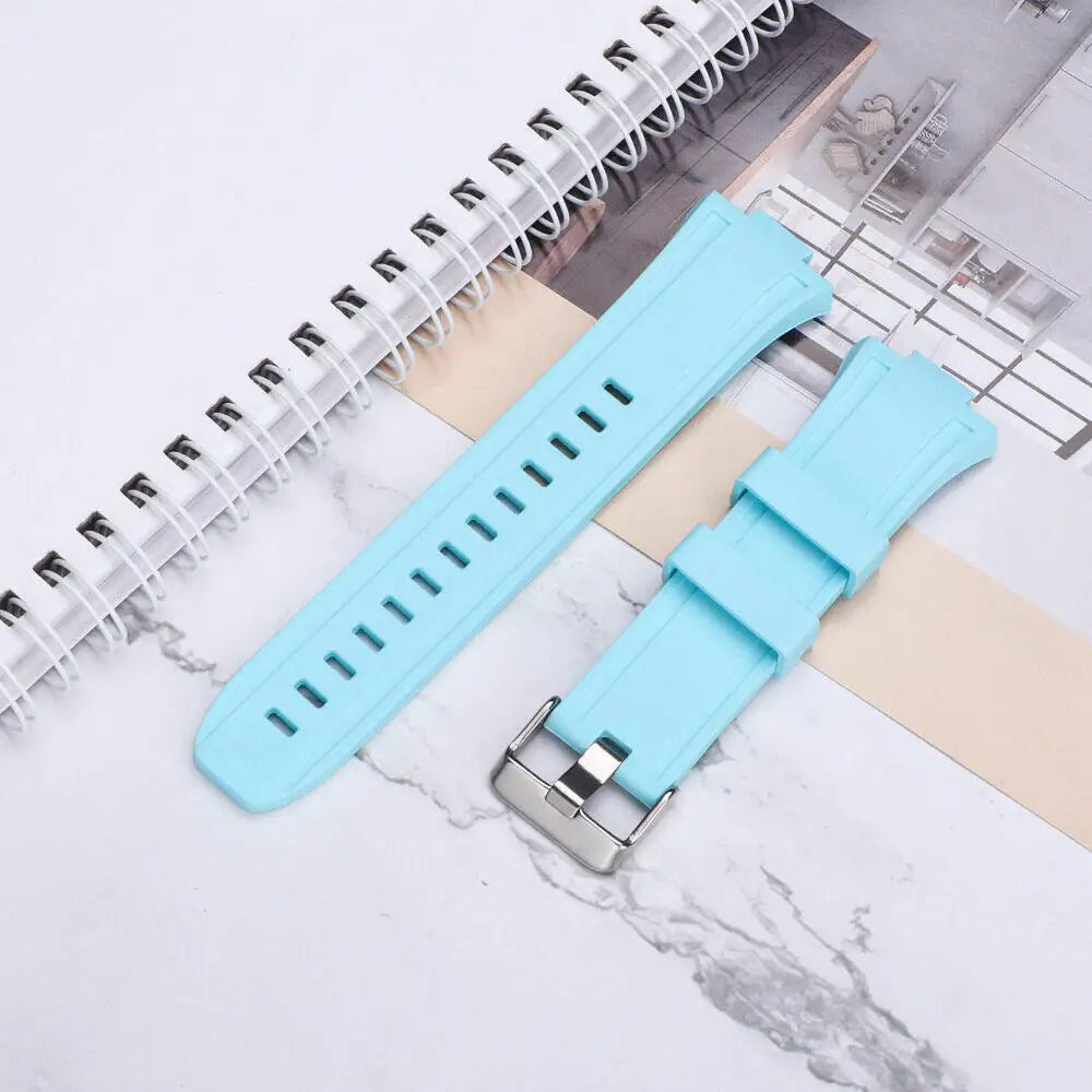 Replacement Rubber Strap Band For Submariner Apple watch Mod Kit Set Sky Blue Watch Accessories - VivaStraps