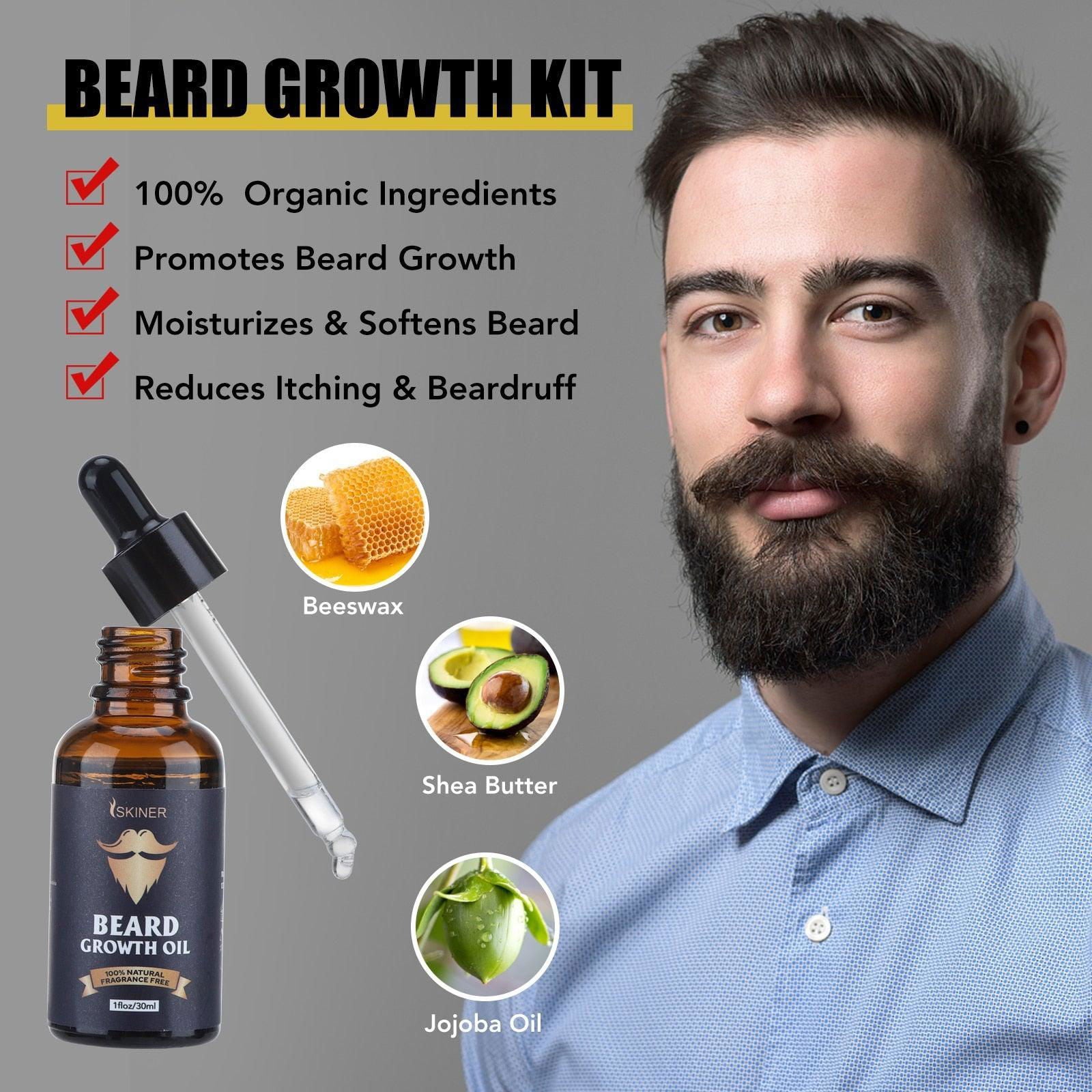 Skiner Beard Growth Kit Serum With Roller For Men - Viva Timepiece -  - 