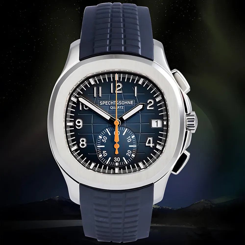 Specht&Söhne Aquanaut Quartz Chrono Homage Watch Navy Show Viva TImepiece