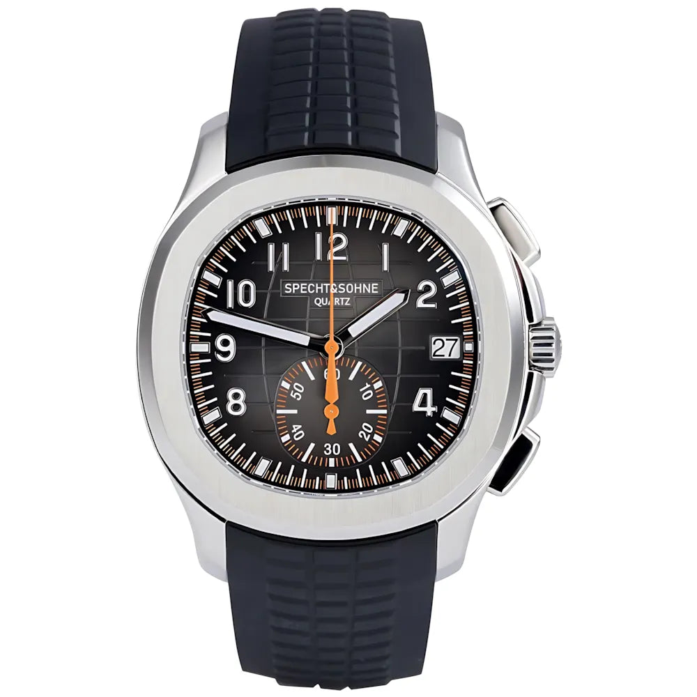 Viva TImepiece -Specht&Söhne Aquanaut Quartz Chrono Homage Watch black