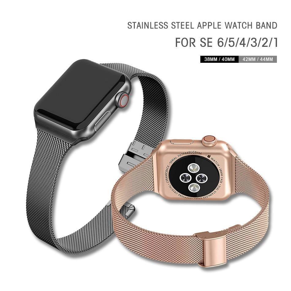 The Dexter Mesh Steel Buckle Clasp Apple Watch Bands - Viva Timepiece -  - 