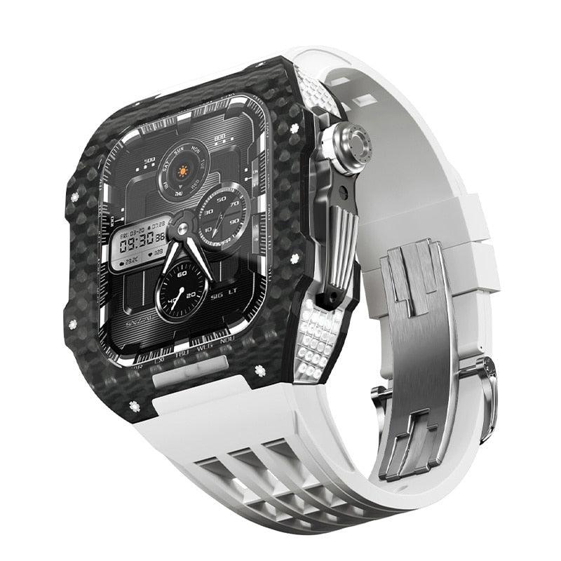 UC4559A Luxury Carbon Fiber CZ Cases for Apple Watch - Viva Timepiece -  - 