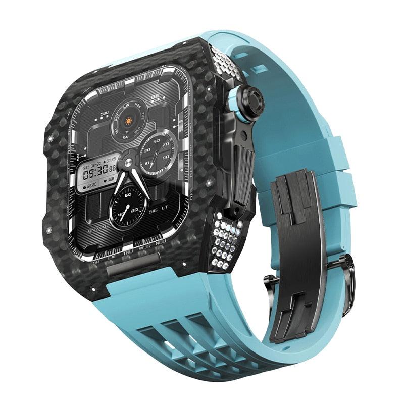 UC4559A Luxury Carbon Fiber CZ Cases for Apple Watch - Viva Timepiece -  - 