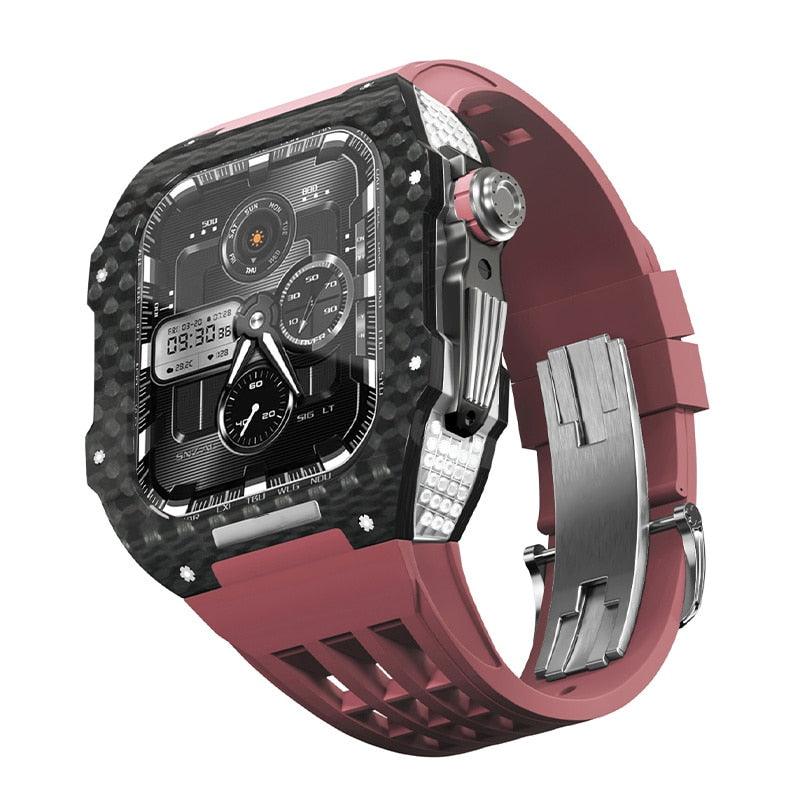 UC4559A Luxury Carbon Fiber CZ Cases for Apple Watch - Viva Timepiece -  - 