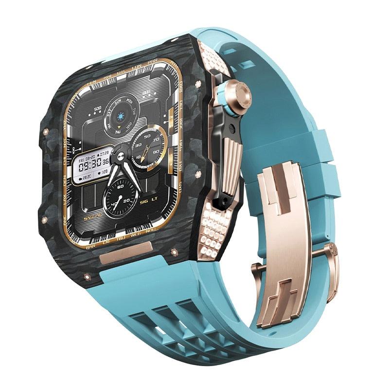 UC4559B Luxury Carbon Fiber CZ Cases for Apple Watch - Viva Timepiece -  - 