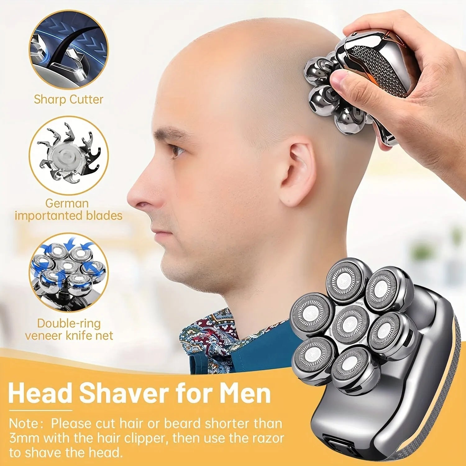 VersaTrim RQ7900 Waterproof 6-in-1 Men's Bald Head Shaver Kit - Viva Timepiece -  - 