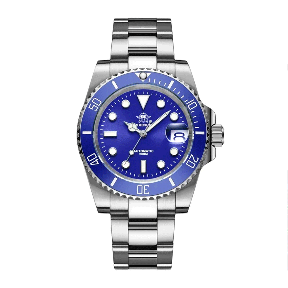 Addiesdive Submariner Homage Watches 200m Diving Super Luminous steel blue NH35 - Addiesdive | Viva Timepiece