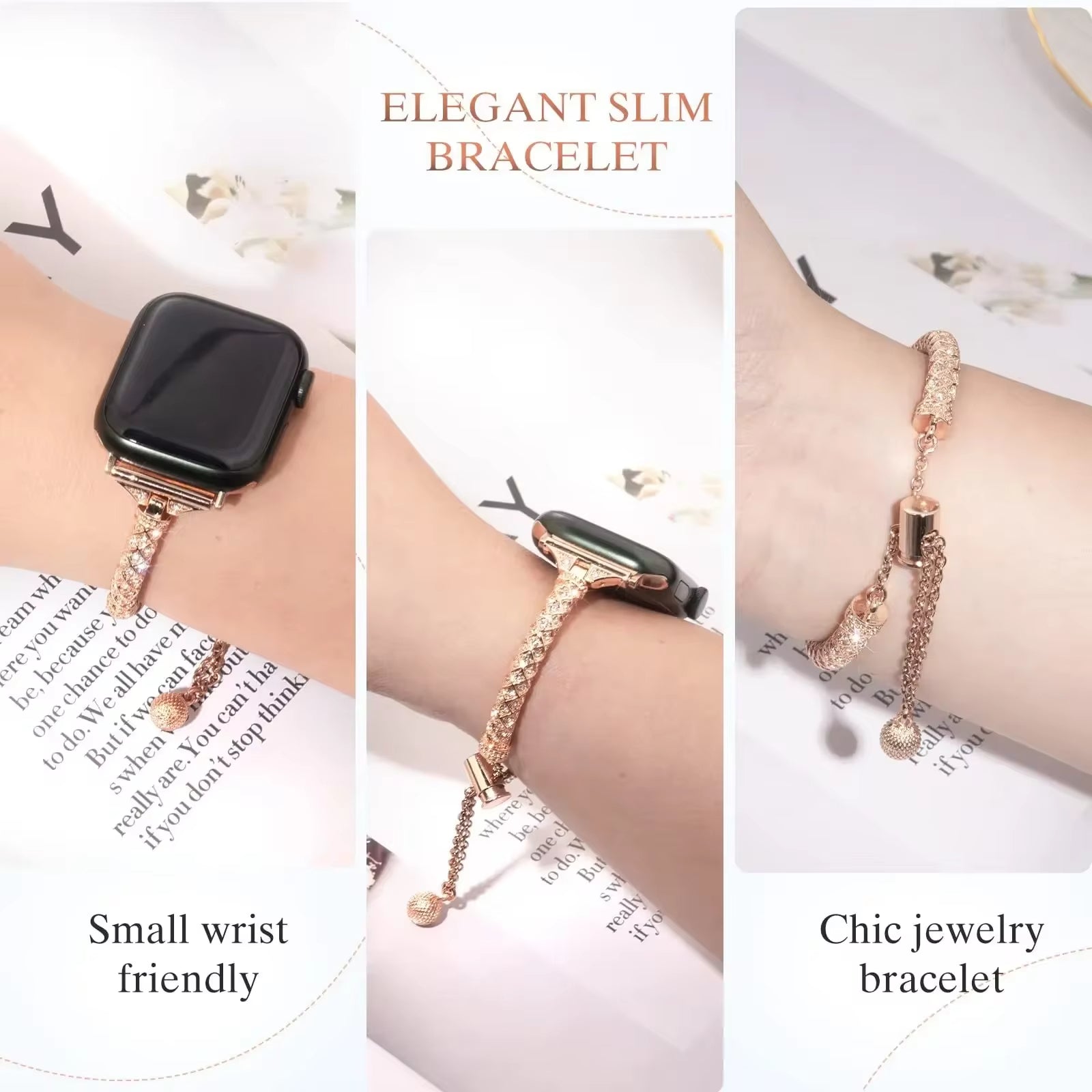 Luxury Rhinestone Bling Bangle Apple Watch Band