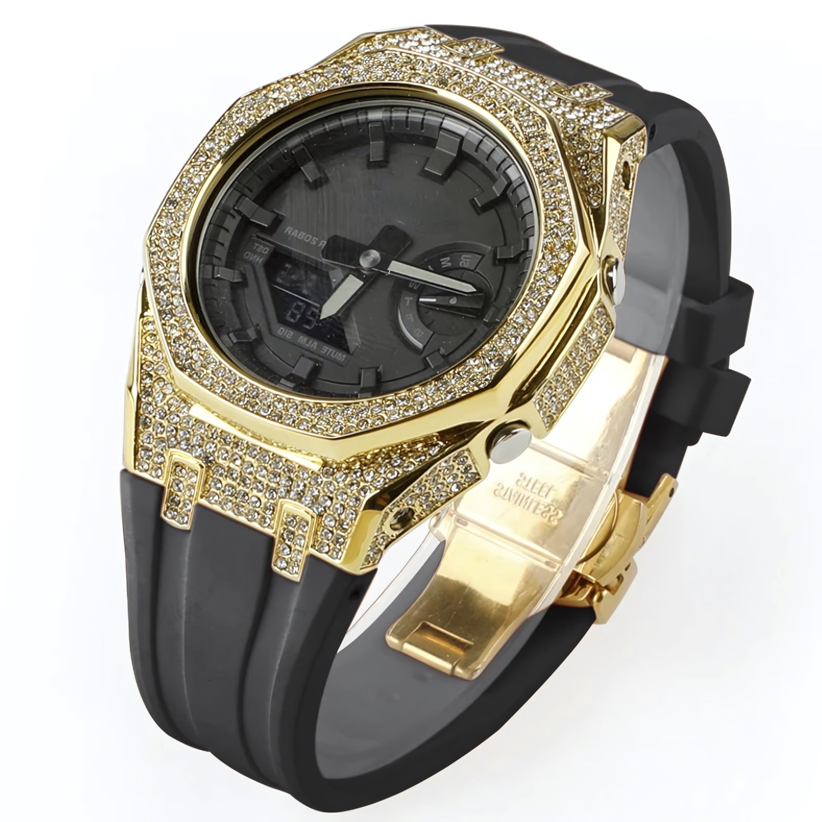 Casio G-Shock Casioak Diamond Mod Kit For GA2100 GA2110 GMAS2100 Viva Timepiece Gold Black GMAS2100  - 1005005965344576-United States-Gold Black-GMAS2100