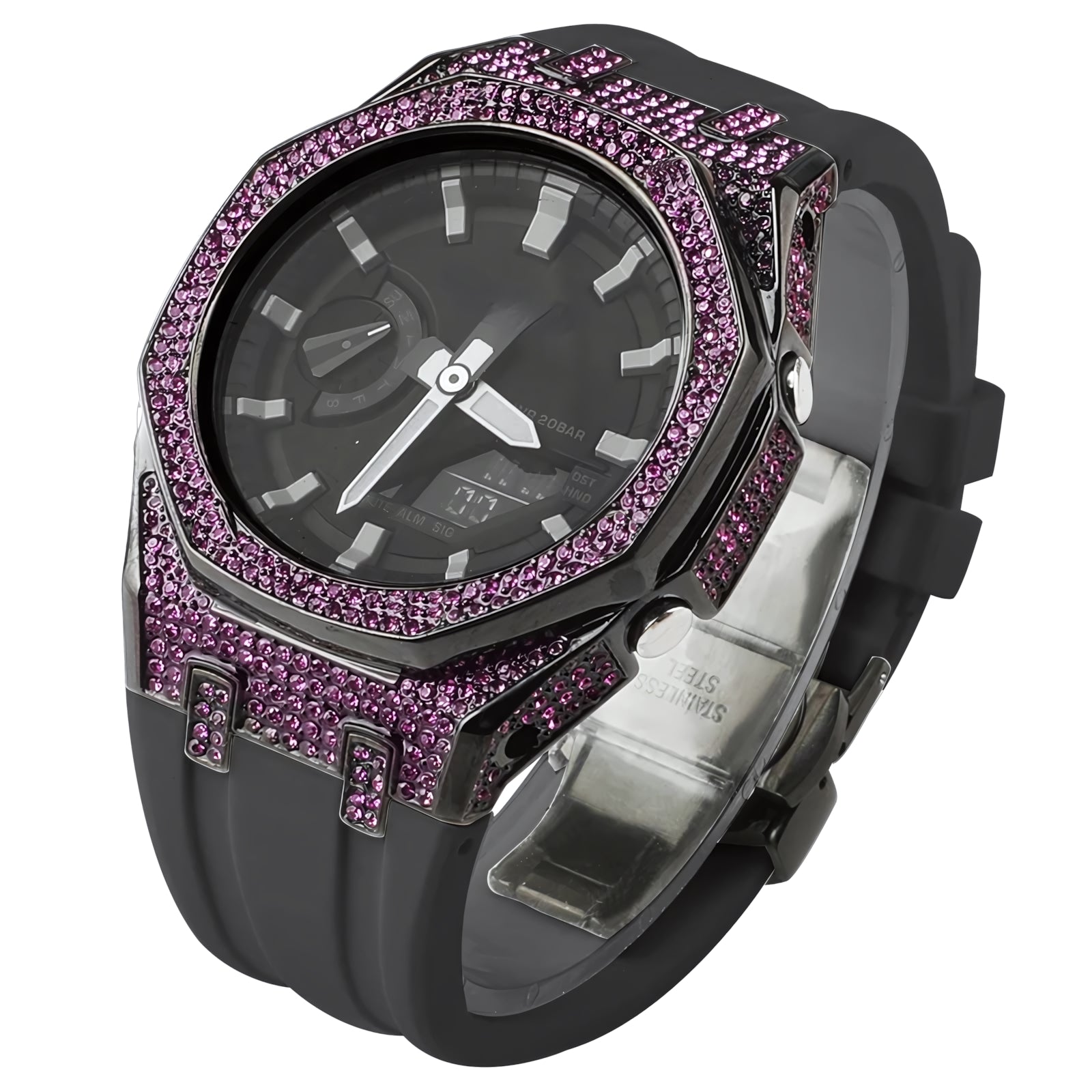 Casio G-Shock Casioak Diamond Mod Kit For GA2100 GA2110 GMAS2100 Viva Timepiece Purple Black GMAS2100  - 1005005965344576-United States-Pu Black-GMAS2100