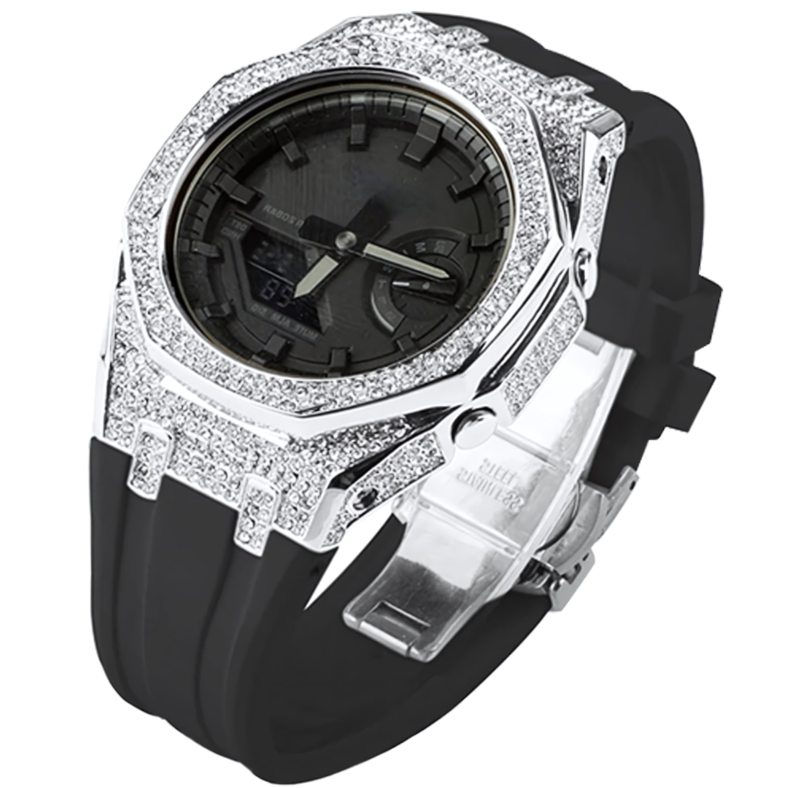 Casio G-Shock Casioak Diamond Mod Kit For GA2100 GA2110 GMAS2100 Viva Timepiece Silver Black GMAS2100  - 1005005965344576-United States-Silver Black-GMAS2100