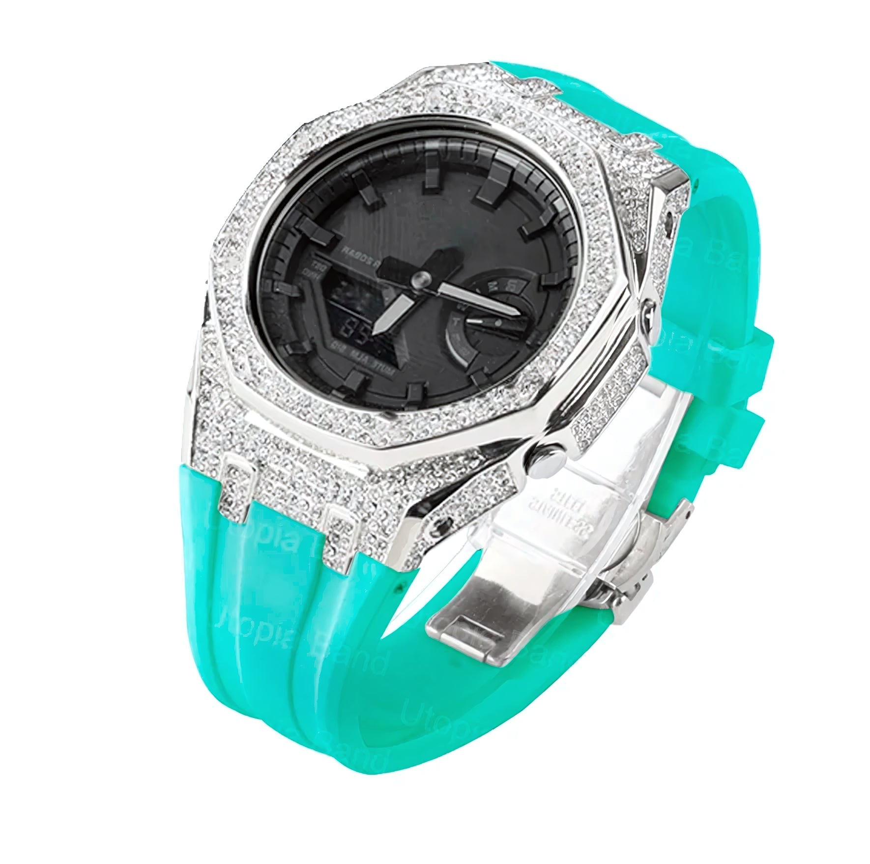 Casio G-Shock Casioak Diamond Mod Kit For GA2100 GA2110 GMAS2100 Viva Timepiece Silver Tiffany Blue GMAS2100  - 1005005965344576-United States-Silver TFNU-GMAS2100