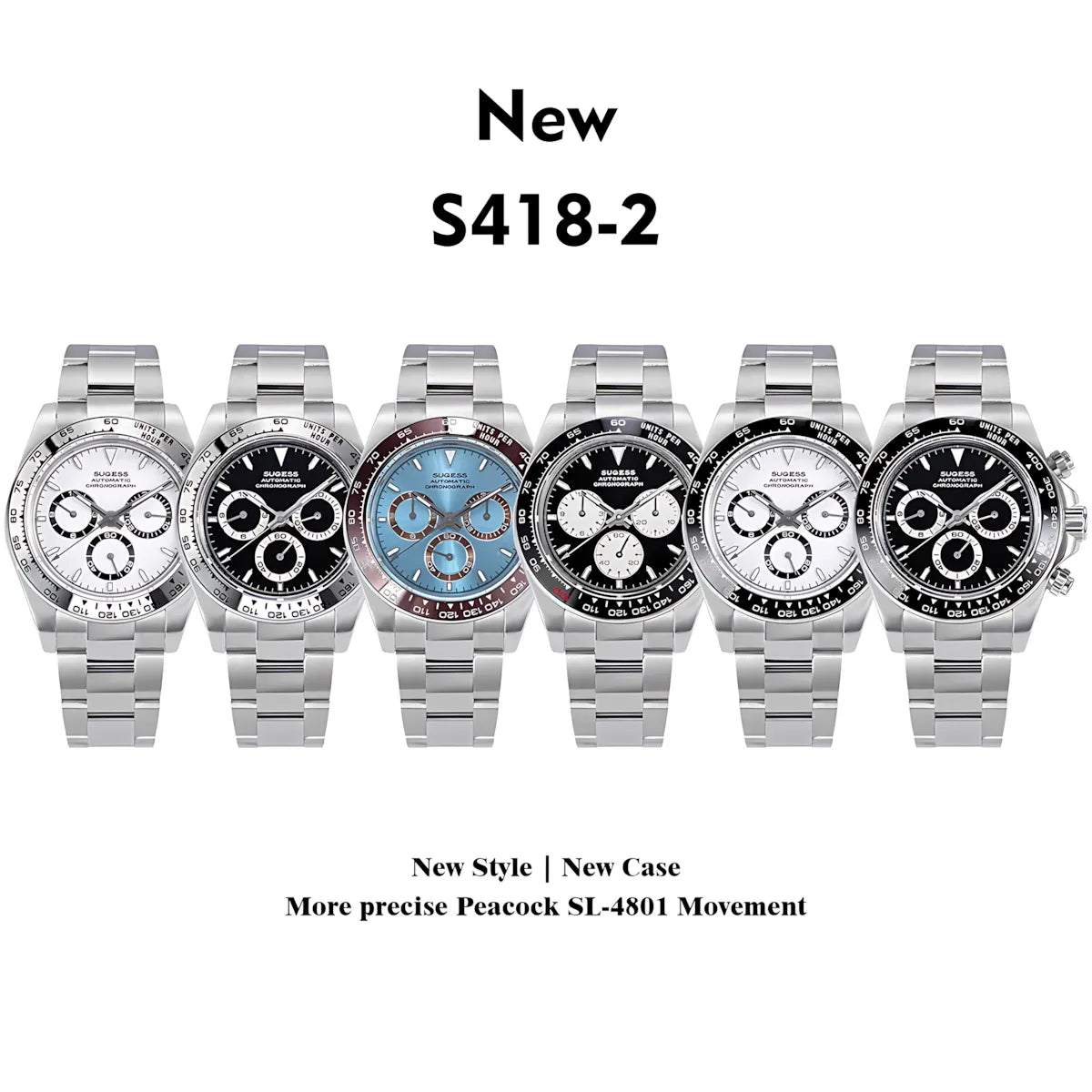 Sugess 39 Daytona Chronograph Ceramic Bezel Premium Homage Watches Watches - Sugess