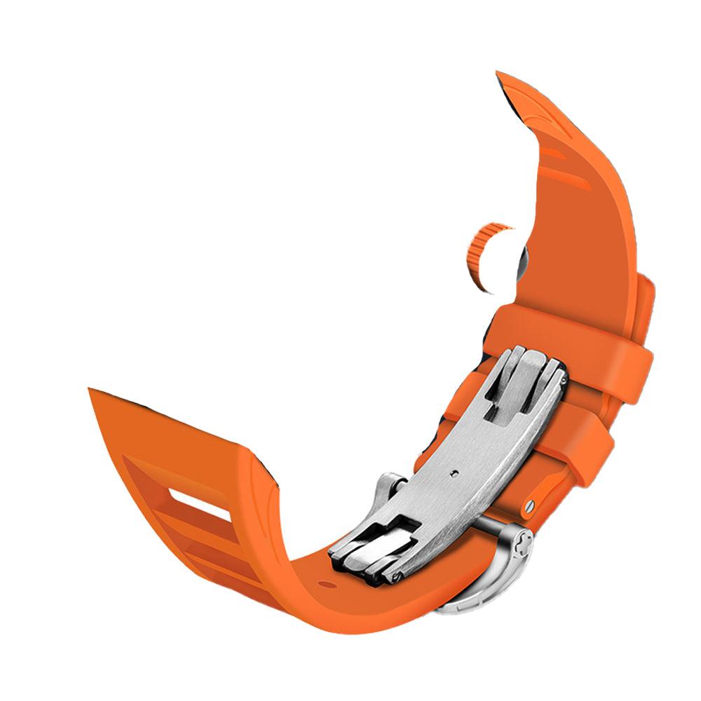 Luxury Rubber Strap For UC and Hydro G Cases Series Viva Timepiece orange silverclasp 2   - 1005004930205044-China-orange silverclasp 2