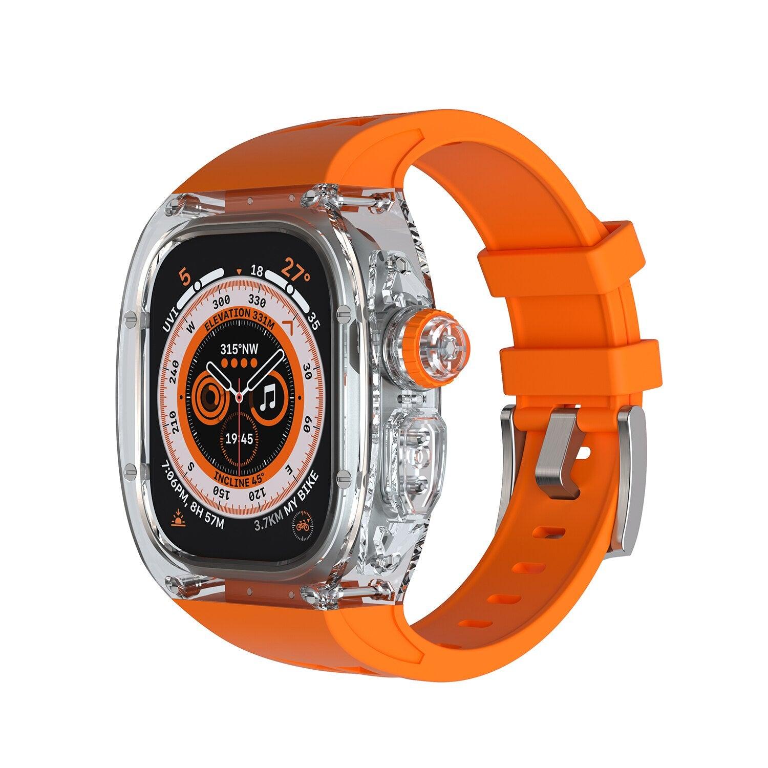 UA0149T Transparent Case and Band For Apple Watch Ultra Viva Timepiece Transparent orange Ultra 49mm  - 1005005096309364-United States-trans-orange-49mm ultra