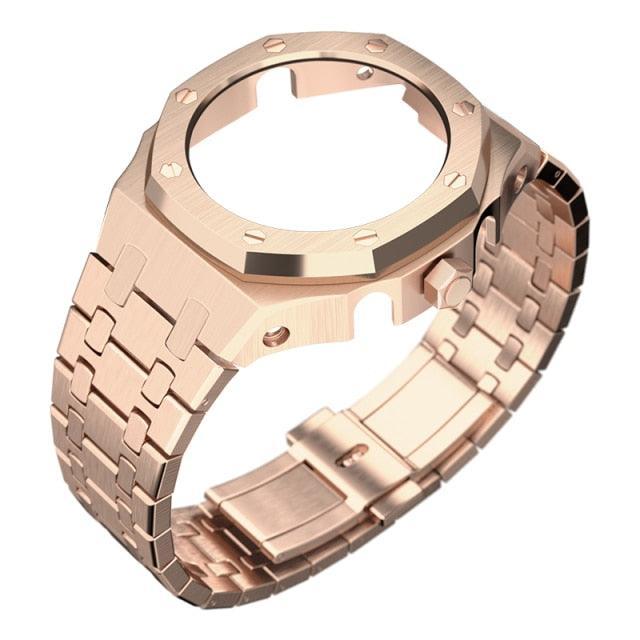 Casio G-Shock Casioak Metal Mod Kit For GA2100 GA2110 GA-B2100 Viva Timepiece Rose Gold Steel Bracelet For GA2100 2110  - 50657005-china-rg-steel-for-ga2100-2110