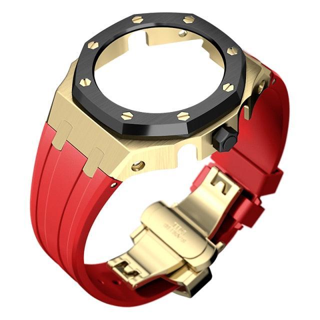 Casio G-Shock Casioak Metal Mod Kit For GA2100 GA2110 GA-B2100 Viva Timepiece Black Gold Red Rubber For GA2100 2110  - 50657005-china-bgold-r-for-ga2100-2110