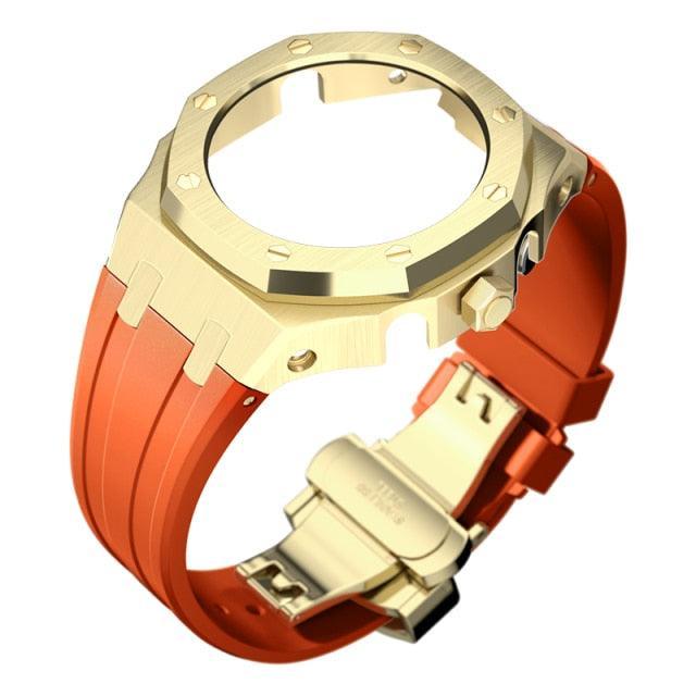 Casio G-Shock Casioak Metal Mod Kit For GA2100 GA2110 GA-B2100 Viva Timepiece Gold Orange Rubber For GA2100 2110  - 50657005-china-gold-o-for-ga2100-2110