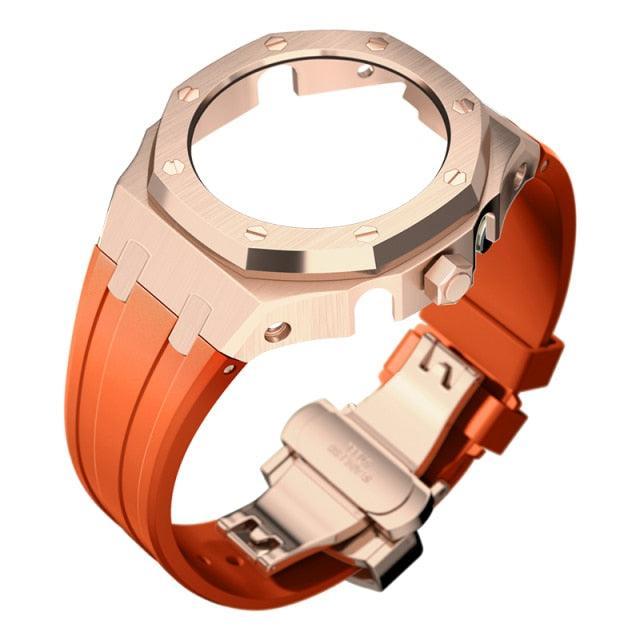 Casio G-Shock Casioak Metal Mod Kit For GA2100 GA2110 GA-B2100 Viva Timepiece Rose Gold Orange Rubber For GA2100 2110  - 50657005-china-rg-o-for-ga2100-2110