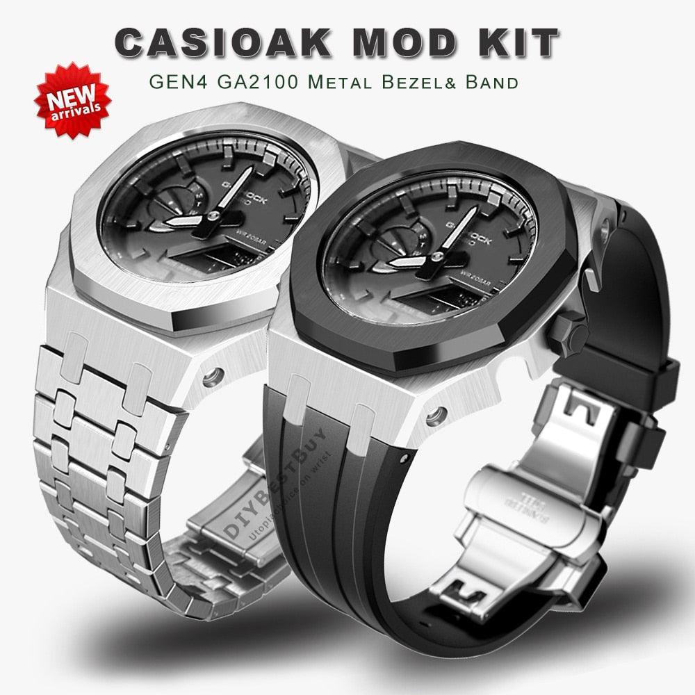 Casio G-Shock Casioak Metal Mod Kit For GA2100 GA2110 GA-B2100 Viva Timepiece    - 