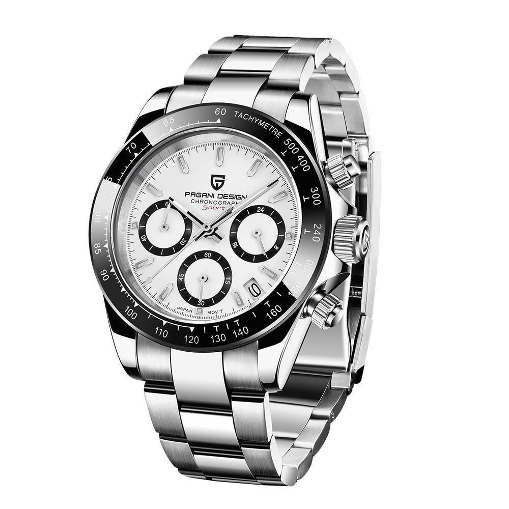 Pagani Design Daytona Homage Watches Pagani Design White Panda Oyster   - 34006768-silver-white-china