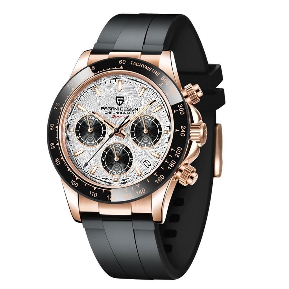 Pagani Design Daytona Homage Watches Pagani Design Stone Gold PU Strap   - 34006768-gold-white-texture-china