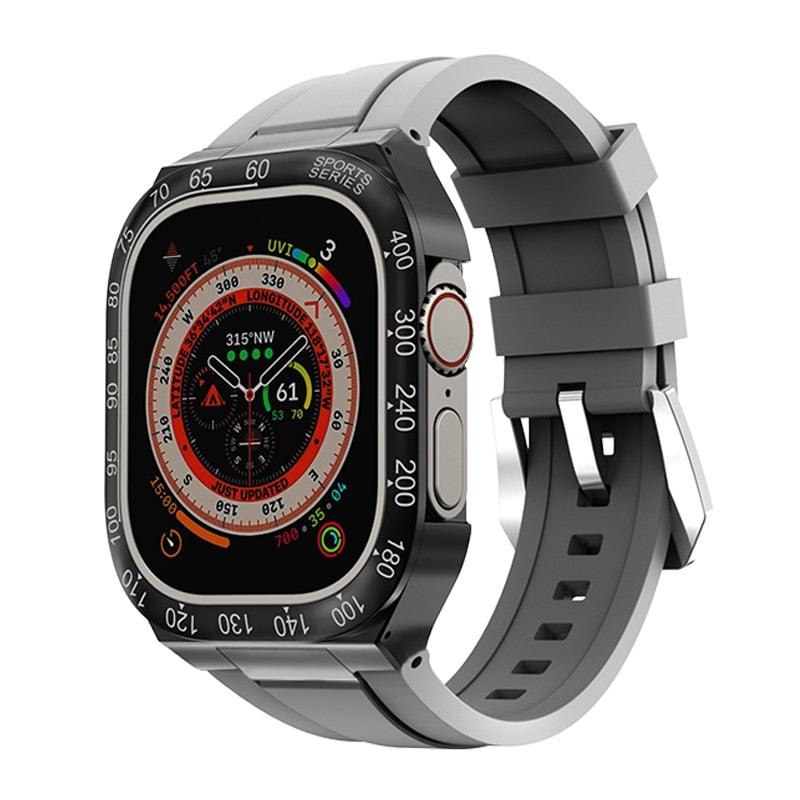 UA0049S Steel Luxury Cases For Apple Watch Ultra 49 Viva Timepiece black gray Ultra 49mm  - 3256805083658397-United States-black gray-Ultra 49mm