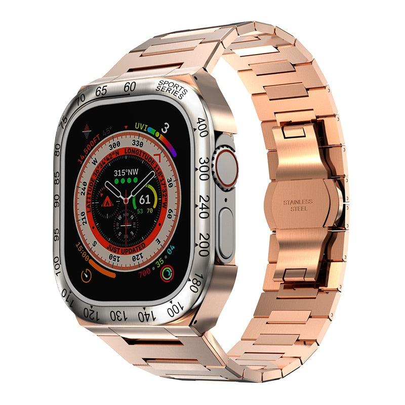 UA0049S Steel Luxury Cases For Apple Watch Ultra - Watch Accessories - Viva Timepiece - Viva Timepiece