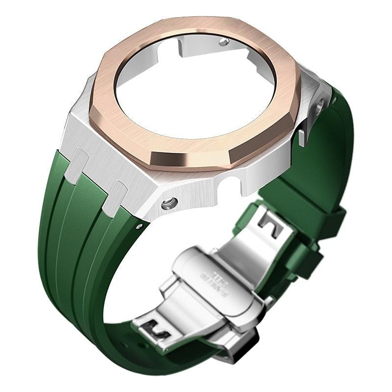 Casio G-Shock Gen 4 Casioak Metal Mod Kit For GMAS-2100 Viva Timepiece Silver Rose Gold Green For GMAS-2100  - 3256804523434862-China-Rubber-SGrSRG-FOR GMAS-2100