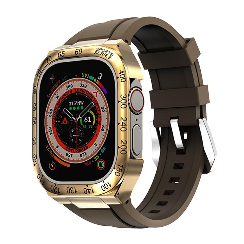 UA0049S Steel Luxury Cases For Apple Watch Ultra 49 Viva Timepiece gold brown Ultra 49mm  - 3256805083658397-United States-gold brown-Ultra 49mm