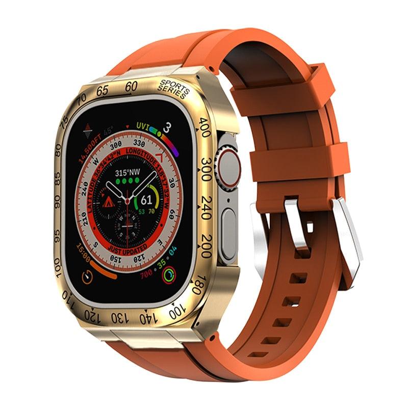 UA0049S Steel Luxury Cases For Apple Watch Ultra 49 Viva Timepiece gold orange Ultra 49mm  - 3256805083658397-United States-gold orange-Ultra 49mm